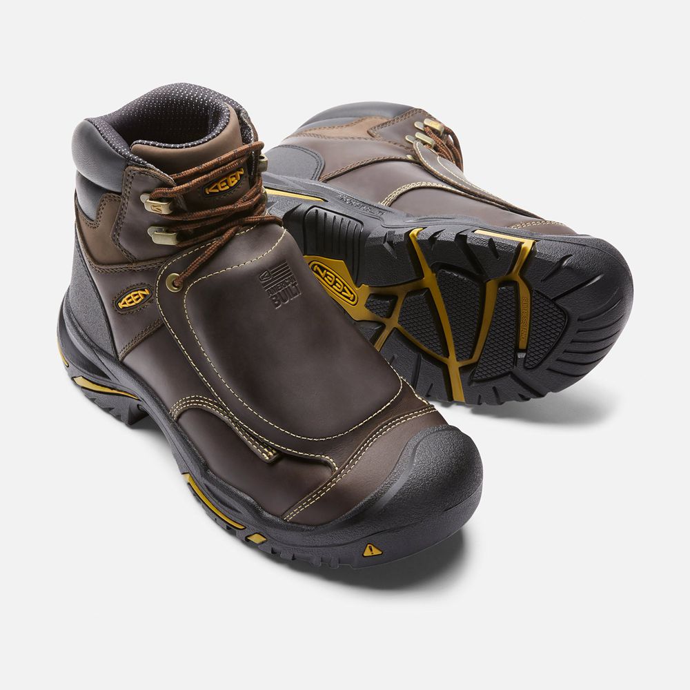 Botas de Trabajo Keen Mexico Marrom - Hombre Mt Vernon 6\" Met (Steel Toe) - VM8315097